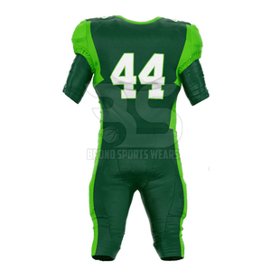 En stock, prix raisonnable, couleur verte, design personnalisé, fournisseur professionnel d'uniformes de football américain en provenance du Pakistan, dernier design. - Product Image 4