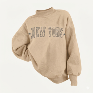 Pull à col montant pour femme, 100% coton, léger, vêtements d'hiver, streetwear, impression de logo personnalisée - Product Image 1