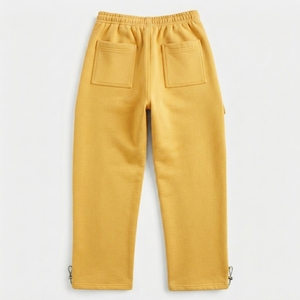 AMIB SPORTS <b>Casual</b> <b>Men's</b> <b>Linen</b>/Cotton Twill <b>Trouser</b> Eco-Friendly Breathable Midweight Mid Straight Embroidered Elastic Waist - Product Image 2
