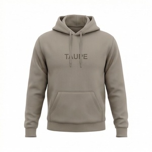 Sudadera con capucha extragrande de forro polar grueso, bordada y teñida lisa, cálida para otoño, de algodón para hombre, venta al por mayor, ropa premium personalizada - Product Image 1