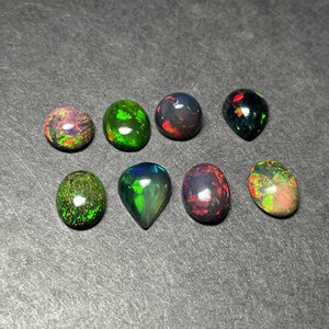 Ethiopian Black Opal Mix Cabochon <b>Stone</b>, 100% Natural Multi <b>Fire</b> Opal Gemstone, Loose Opal Mix Size <b>Stone</b> For Making Jewelry - Product Image 4