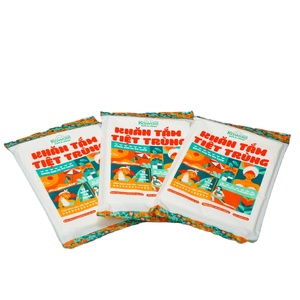 ผ้าขนหนูพกพาแบบใช้แล้วทิ้ง ลายตาราง สำหรับฤดูร้อน แห้งเร็ว ขนาดกะทัดรัด ผลิตโดย Kawaii OEM ODM เป็นมิตรกับสิ่งแวดล้อม ทำจากผ้าไม่ถักทอ สีขาว - Product Image 1