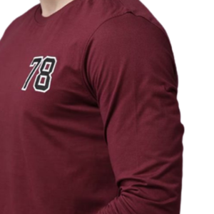 Camiseta Deportiva Personalizada para Hombre, Tejida, Ecológica, de Corte Holgado, Hombros Caídos, Cuello Redondo, Manga Larga, Tallas Grandes - Product Image 3
