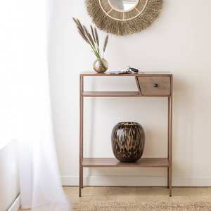 Consola metálica Vandana Elara Grand con efecto cobre - Product Image 2