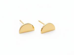 Pendientes Minimalistas Geométricos de Oro Amarillo de 14K, Unisex, para Uso Diario, Regalo de Boda o Compromiso - Product Image 2