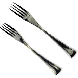 High Quality Black Flatware <b>Sets</b> <b>Reusable</b> Food Contact Safe Latest Design Metal <b>Cutleries</b> & Black Silverware For Event Party Use - Product Image 4