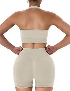 ชุดออกกำลังกายสำหรับผู้หญิง กางเกงเลกกิ้งกระชับสัดส่วนพร้อมเสื้อแจ็คเก็ตซิปมีกระเป๋า - Product Image 3