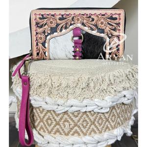 Nuevo Bolso de Mano Largo para Mujer, Estilo Occidental 2026, con Bloqueo RFID, Gran Capacidad, Cuero Repujado a Mano, con Correa para la Muñeca - Product Image 1