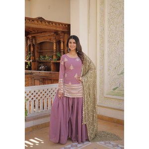 MASDAKA DESIGNER READYMADE <b>KURTI</b>-PLAZOO-DUPATTA COLLECTIONS KA-1079 - Product Image 4