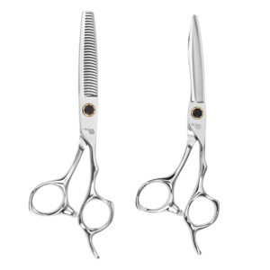 Ciseaux de coiffure professionnels pour salon de coiffure, ensemble de ciseaux de coupe pour effilage et coupe droite - Product Image 1