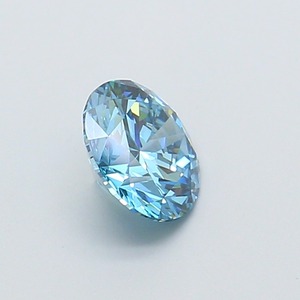 Diamant CVD de laboratoire taille ronde, 1,15 carat, couleur bleu vif fantaisie, clarté VS1, polissage excellent, pierre brute de qualité supérieure pour bague - Product Image 4