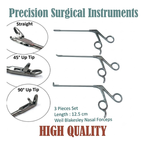 ชุดคีมจับจมูก 3 ชิ้น Weil Blakesley Forceps เครื่องมือตรวจหู คอ จมูก คุณภาพพรีเมียม ผลิตจากสแตนเลสสตีล เครื่องมือผ่าตัด ได้รับมาตรฐาน CE ISO13485 - Product Image 5