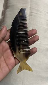 Peigne à cheveux en corne de buffle artisanal, antistatique, à dents larges et lisses, accessoire de toilettage pour barbe et cheveux, artisanat naturel - Product Image 5