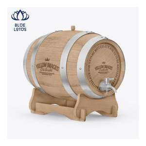 MEILLEUR CHOIX Baril à vin en bois massif pour l'âge du vin et la décoration de bar vintage - Product Image 3