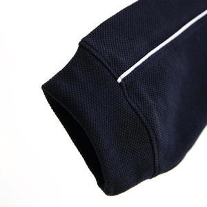 Pantalon de jogging molletonné bleu marine personnalisé OEM pour homme avec bande latérale blanche, coupe ajustée, idéal pour la gym et le streetwear - Product Image 5