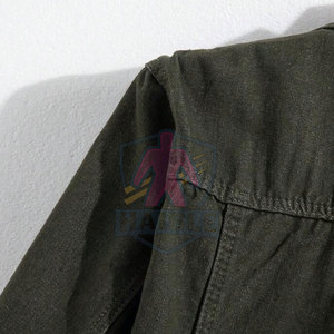 แจ็คเก็ตยีนส์ผู้ชายสำหรับฤดูใบไม้ร่วงและฤดูหนาว คุณภาพสูง แห้งเร็ว ปรับแต่งโลโก้ด้านหน้าได้ รุ่นล่าสุด - Product Image 4