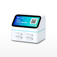 Estación de Carga para Teléfonos Móviles con 4 Ranuras y Código QR, Servicio de Alquiler para Lugares Públicos, Hoteles, Centros Comerciales, Bares y Exteriores