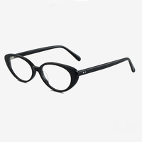 26005 Montures Optiques Vintage Cat Eye en Acétate pour Femmes, Lunettes de Créateur Surdimensionnées, Monturas Opticas en Acetato