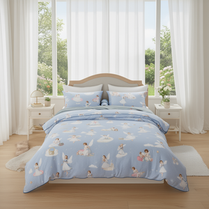 Rosy Angel – Tissu imprimé confortable 120 GSM pour draps et couettes – Collection été - Product Image 3