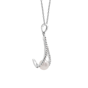 Nuevo Collar con Colgante de Perla de Agua Dulce Clásica, Plata de Ley 925, Corte Brillante Redondo, Diseño de Gota de Agua con Circonita Cúbica, Joyería Fina para Mujer - Product Image 2