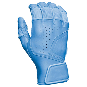 Gants de frappeur de baseball en cuir véritable pour adultes, couleur bleu ciel, sangle réglable et boucle, pour hommes et femmes, gants de softball - Product Image 2