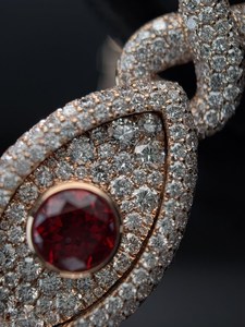 Premium Fully Iced Out Bracelet with Colorful Center Stones and Sparkling Rose Gold Luxury Jewelry Finish - Product Image 4