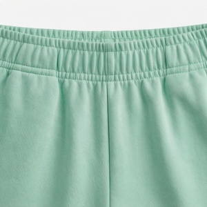 Conjunto de 2 Piezas para Mujer, Color Verde Sólido, Tejido de Punto, Cuello Redondo, Manga Corta, Corte Holgado, Casual, Por Encima de la Rodilla, Transpirable, para Uso Diario - Product Image 5