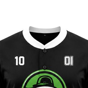 Conjunto de Béisbol Negro y Verde – Uniforme Deportivo Personalizado con Pantalones a Juego, Ropa Deportiva Ligera que Absorbe la Humedad - Product Image 4