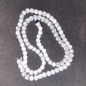 Collier Chaîne Tennis Hop Jewelry en Or Blanc avec Diamants de Laboratoire Certifiés GIA, Bijoux de Mariage pour Femme, Coupe Ronde - Product Image 5