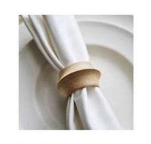 Porte-serviettes en bois naturel fait à la main, organiseur de serviettes de table pour table à manger - Product Image 2