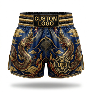Fabricante de Pantalones Cortos de Muay Thai Personalizados, Pantalones Cortos de Satén para Lucha, Etiqueta Privada al por Mayor, OEM, MOQ Bajo, Shorts de Muay Thai - Product Image 4