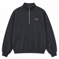 Vêtements de sport pour hommes de qualité supérieure, sweat-shirt et pantalon en coton, vêtements de sport à fermeture éclair quart de tour
