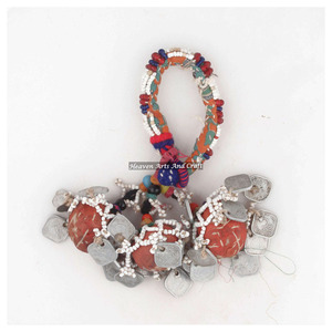 Vintage Afghan Banjara Kuchi Tribal Ethnic Craft Beaded <b>Boho</b> Gypsy Tassel Authentic Banjara Tribal Arm <b>Bracelet</b> Anklet Tassel - Product Image 1