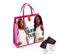 Boîte cadeau rigide pliable en carton gris recyclable avec poignée, personnalisable avec logo en relief, pour perruques, extensions de cheveux et cosmétiques