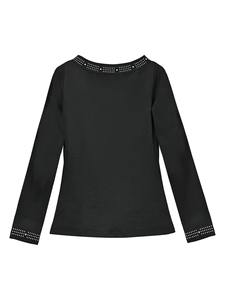 Top Versátil de Verano para Mujer, Corte Holgado, con Adornos de Pedrería en el Escote Barco - Product Image 2