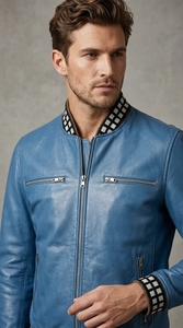 Chaqueta Bomber de Cuero Premium para Hombre, Estilo Casual, Ligera, para Invierno, para Pedidos al por Mayor, Directo de Fábrica - Product Image 4
