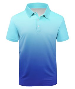 Polo de Manga Corta para Hombre, Corte Regular Informal, Diseño Sólido de Punto, Cierre de Botones, Secado Rápido - Product Image 1
