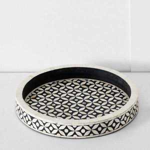 Designer Mother of Pearl Inlay Serving Tray Antique Style Rectangular Home Kitchen Decor - Product Image 3