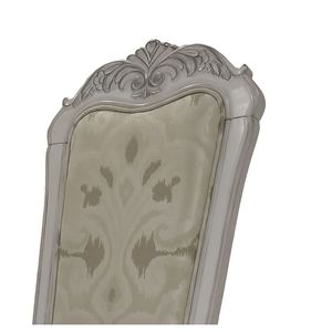 ชุดเก้าอี้รับประทานอาหารเดรสเดิน 2 ตัว หุ้มด้วยหนังสังเคราะห์และผ้า พร้อมเก้าอี้ข้างสีขาวงาช้าง - Product Image 6