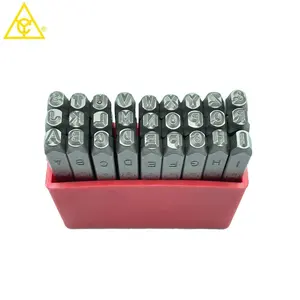 Juego de sellos de metal con letras, profesional, 3mm, industrial