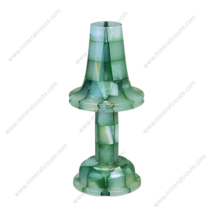 New Arrival Patchwork Green Color Onyx <b>Side</b> <b>Table</b> Lamp <b>Top</b> Seller Onyx <b>Marble</b> <b>Table</b> Lamp for Bedroom Living Room - Product Image 6