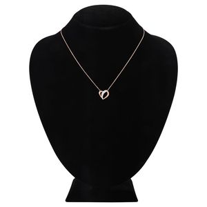 Luxury 14K Rose Gold Triple Diamond Halo Kite <b>Pendant</b> Necklace Dainty Fine Jewelry for Women Anniversary Wedding Gift Trio - Product Image 4