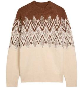 Suéter de punto texturizado para mujer con cuello redondo - Jersey cálido estampado para invierno - Jersey de alta calidad, suave, de color sólido y transpirable para mujer - Product Image 6