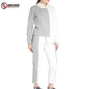 Conjunto Deportivo con Capucha para Mujer, Venta al Por Mayor, Algodón y Felpa, Logotipo Personalizado, Ecológico, Grueso, Color Amarillo Informal - Product Image 3