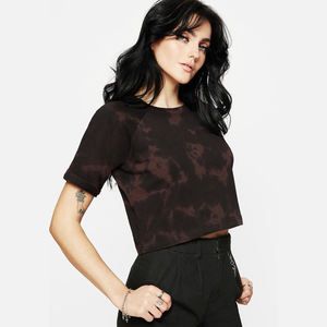 T-shirts courts basiques unis pour femmes, coupe ajustée, dernière collection, effet délavé, disponibles dans toutes les couleurs et tailles - Product Image 1