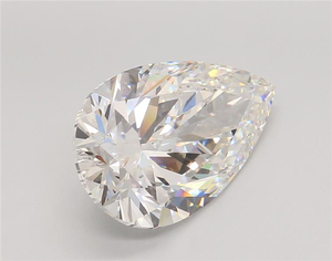 Diamant de laboratoire cultivé CVD de 5,05 carats, taille poire brillante, blanc F, clarté VVS2, excellente taille, pour la fabrication de bijoux - Product Image 2