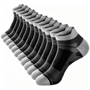 Zwow Blue Crew <b>Socks</b> with White Stripes Spandex/Nylon Material Breathable Thigh High Cycling <b>Socks</b> for Adults Autumn Season - Product Image 4