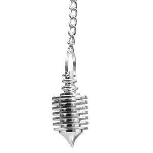 Pendentif Feng Shui vertical en argent massif en spirale pour la guérison énergétique, la divination et l'art écologique - Vente en gros - Product Image 2