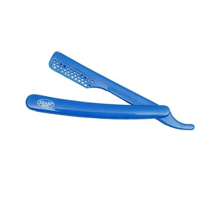 New Perfect Shave <b>Man</b> Stylish Black Plastic Handle Barber Shaving Straight <b>Razor</b> Stainless Steel Single Blade <b>for</b> Face Body - Product Image 1