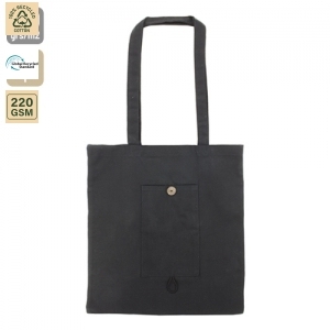 Sac de courses pliable en coton 140 GSM, pour épicerie et voyage, 38x42 cm, plat, avec logo personnalisé, vente en gros, OEM, marque privée, commande en gros, modèle SS144 - Product Image 3